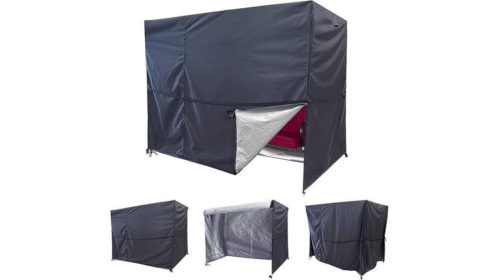 large black patio cover
