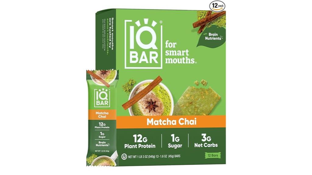 matcha chai protein bars