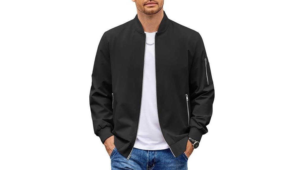 men s bomber windbreaker coat