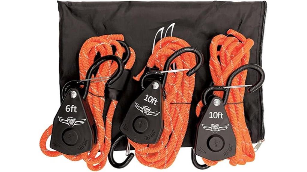orange rope aircraft tie down