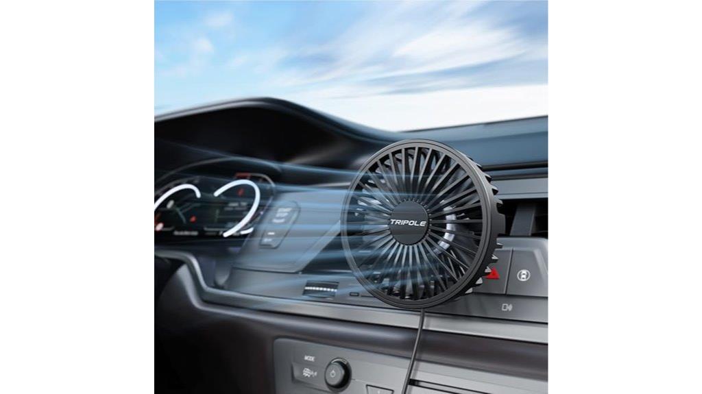 portable 3 speed car fan