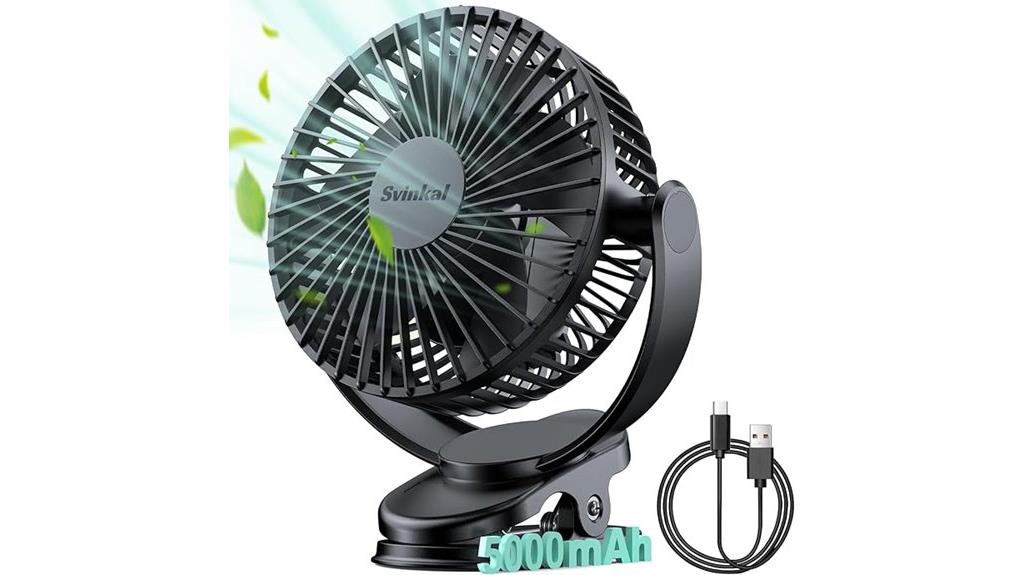portable fan with adjustable speeds