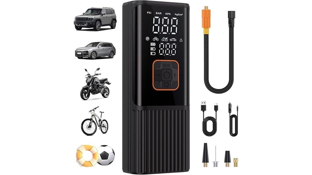 portable tire inflator gauge