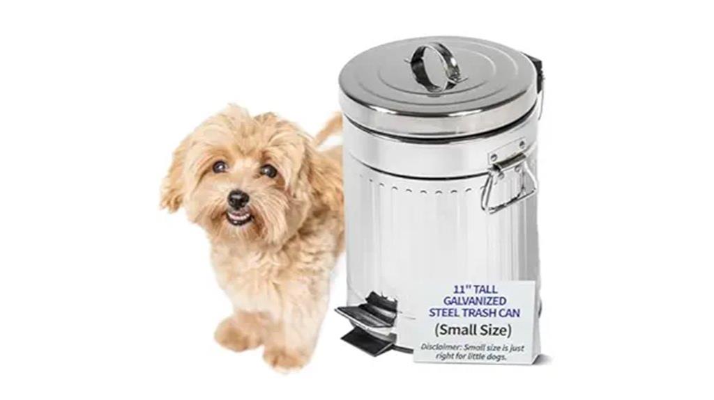 tall galvanized steel trash can