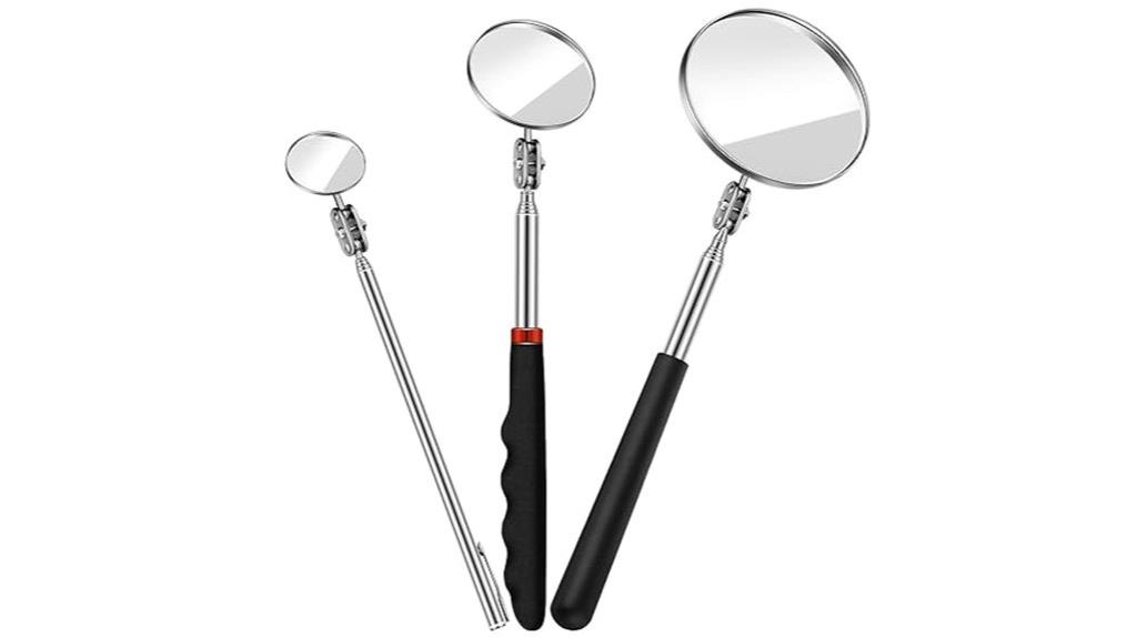 telescoping inspection mirror set