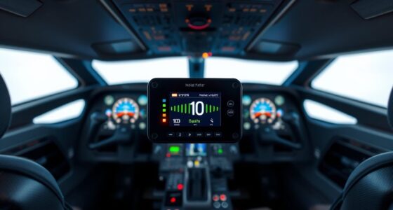 top cockpit noise level meters