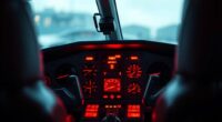 top red cockpit map lights