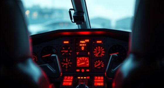 top red cockpit map lights