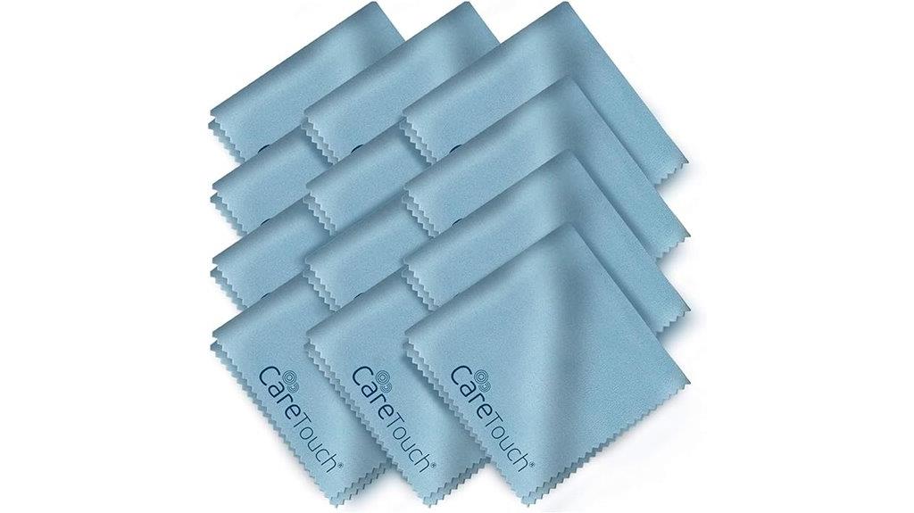 twelve microfiber cleaning cloths