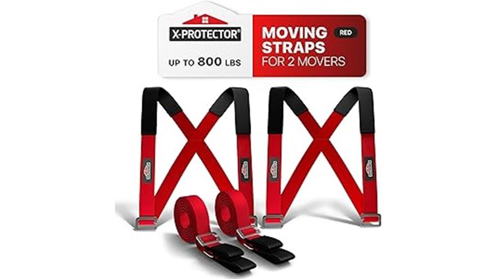 two pairs of moving straps