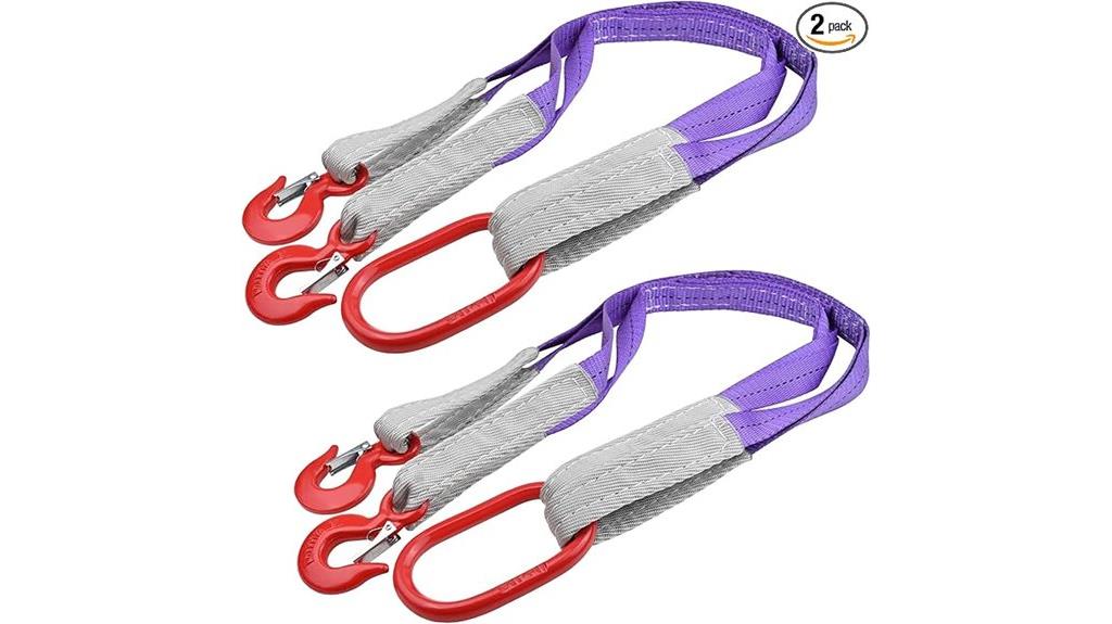 two slings with hooks