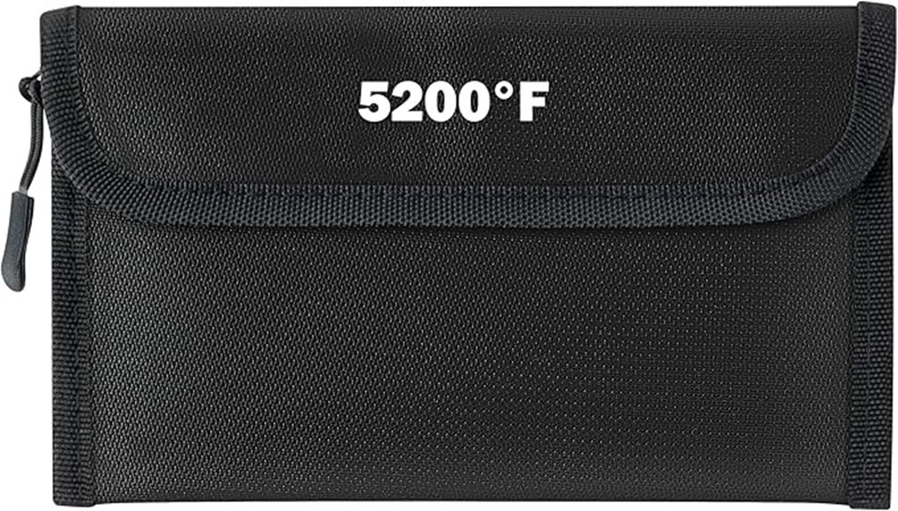 waterproof fireproof document bag