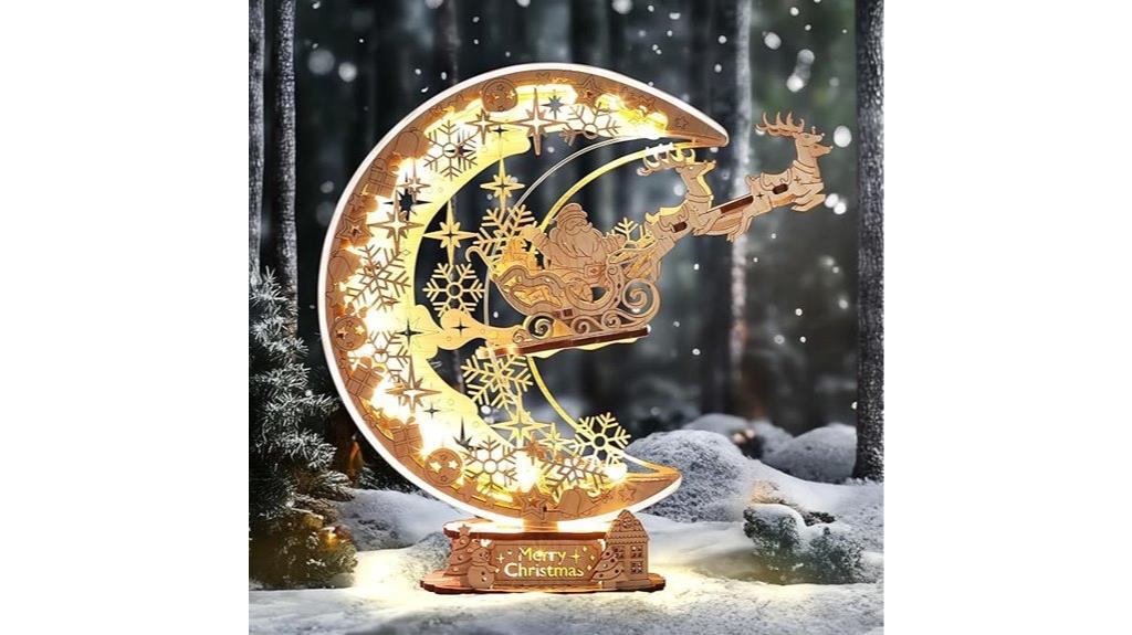 wooden moon lamp puzzle