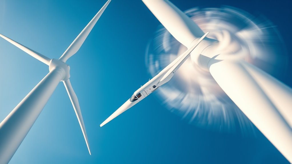 fly cautiously near turbines