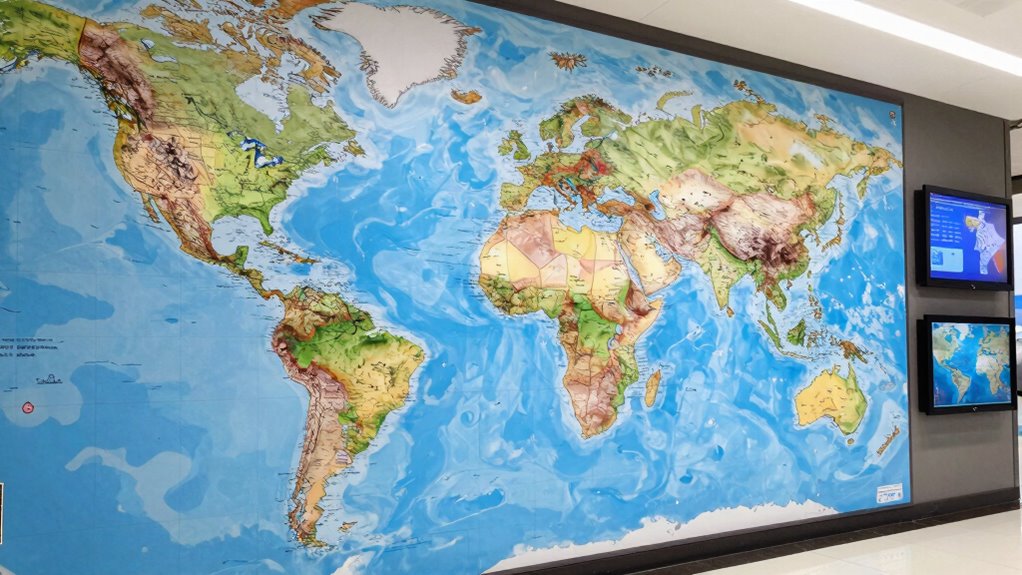 engaging large scale geographic displays