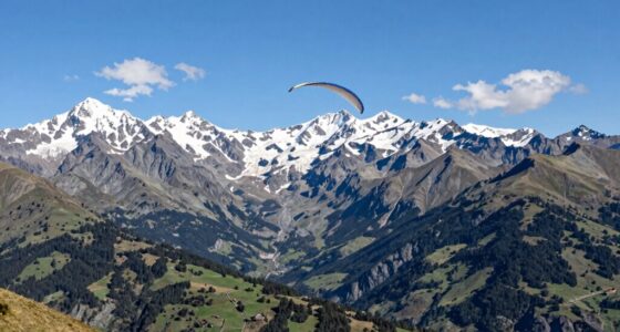 mountain scenery and air currents