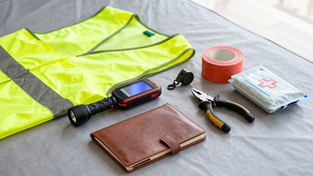 prepared organized flight safety kit